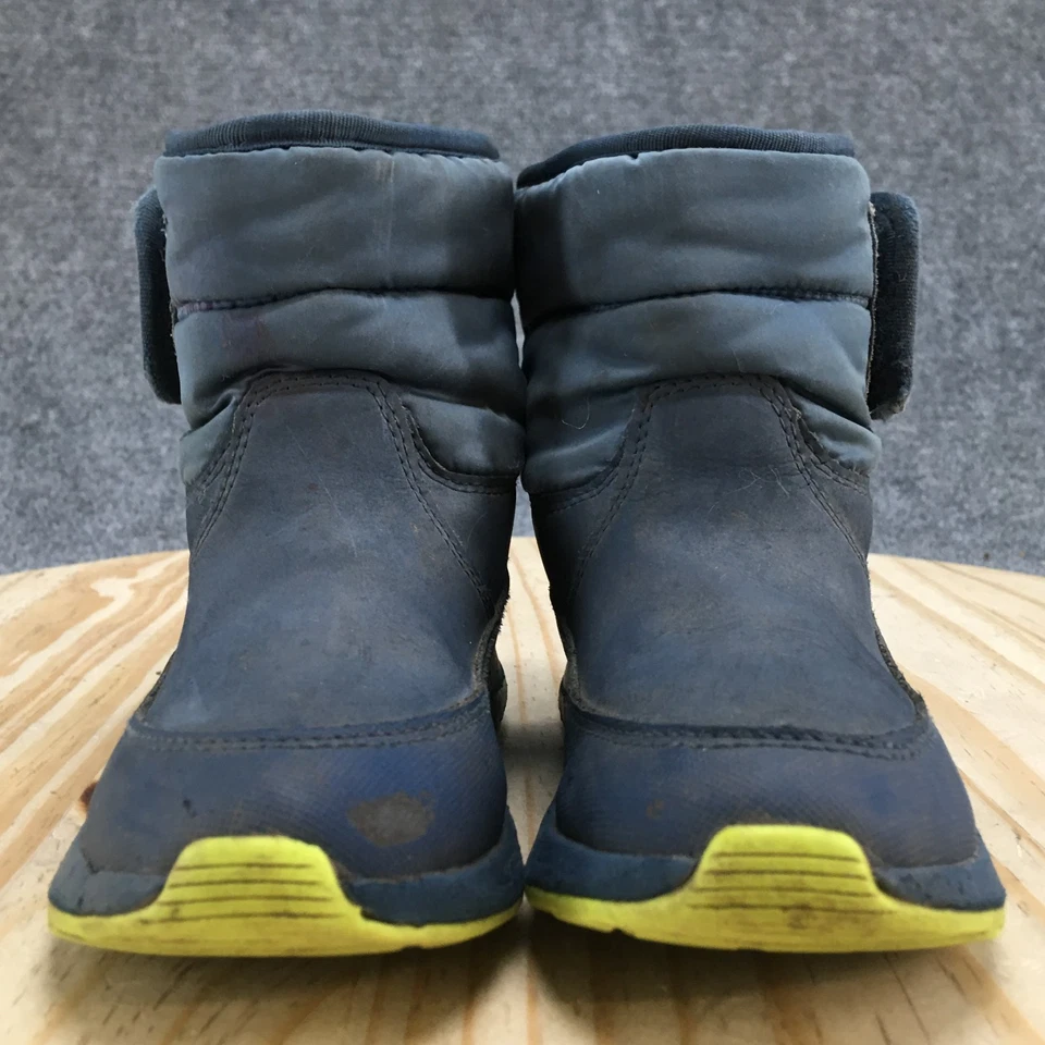 UGG ботинки Kids 11 мальчиков Toty тянуть на подкладке дождя зимы снег загрузки синий кожаный - Изображение 3 из 4
