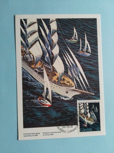 1984 Canada Tall Ship Unused Postcard, No Reserve! (Lot #18)