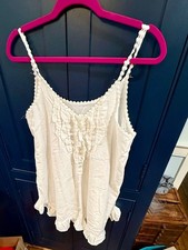 White Cotton Vintage 80's, Women's VICTORIA'S SECRET Short Nightgown MED