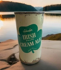 1953 Schaefer “Irish Brand” Bottom Opened, Flat-top Cream Ale Can