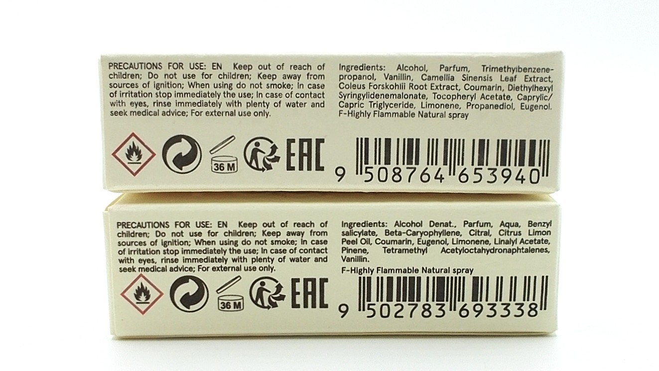 Fugazzi Perfume Vanilla Haze Extrait and Vanilla Haze Eau de Parfum Boxed 2 ml