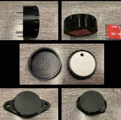 Hartschalenkoffer Halter für Chipolo One Point und Spot Tag Tracker Stealth Schraubverschluss