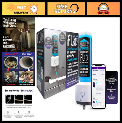 Smart A/C Drain Line Cleaner & Pan Maintenance Kit, Clog-Free, Easy Install, 36o