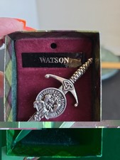 Watson Scottish Clan Crest Pewter Badge or Kilt Pin Mint In Box Celtic