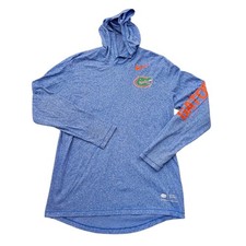 Nike Florida Gators Performance Long Sleeve Hoodie Mens Large Blue Space Dye