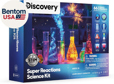 Discovery  Super Reactions Science Kit   66 Experiments STEM Lab for Kids| Inclu