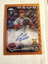 2024 Topps Chrome Update Series - Autographs Andrew Abbott Orange Wave /25