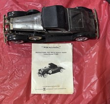 VINTAGE 1931 ROLLS ROYCE PHANTOM II CAR W/SOLID STATE AM RADIO, 1/24 Untested