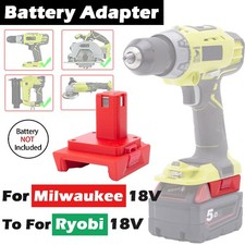 Adapter For Milwaukee 18V Li-ion Battery Convert to For Ryobi 18V Cordless Tools