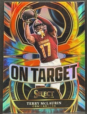 2025 Panini Select Tie Dye On Target Terry McLaurin /25 SSP Commanders