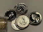 1958 PROOF WASHINGTON QUARTER PARTIAL ROLL / 34 COINS