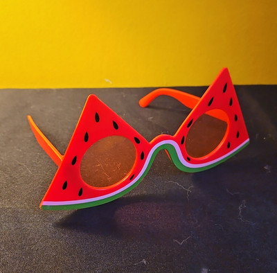 Watermelon Slice Costume Glasses Novelty Party Eyewear Funny One Size
