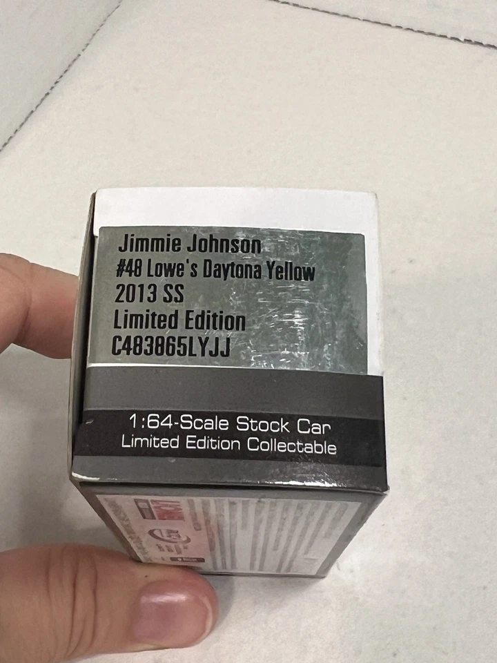 Jimmie Johnson #48 Lowe’s Daytona Yellow 2013 Chevy SS 1:64 Action Racing MIB - Image 4 of 4