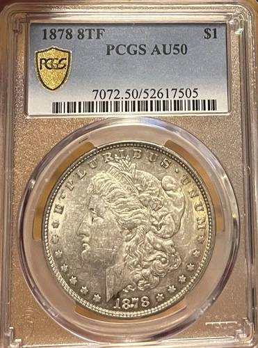 1878 8TF PCGS AU50 Morgan Silver Dollar