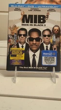MIB3 Men In Black 3 Blu-Ray + DVD + Bonus Disc W/ Slipcover Walmart Exclusive 