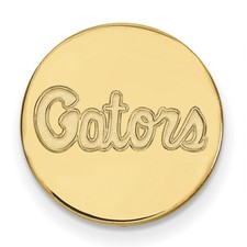 14K Yellow Gold University of Florida Script Disc 15mm Lapel / Tie Pin