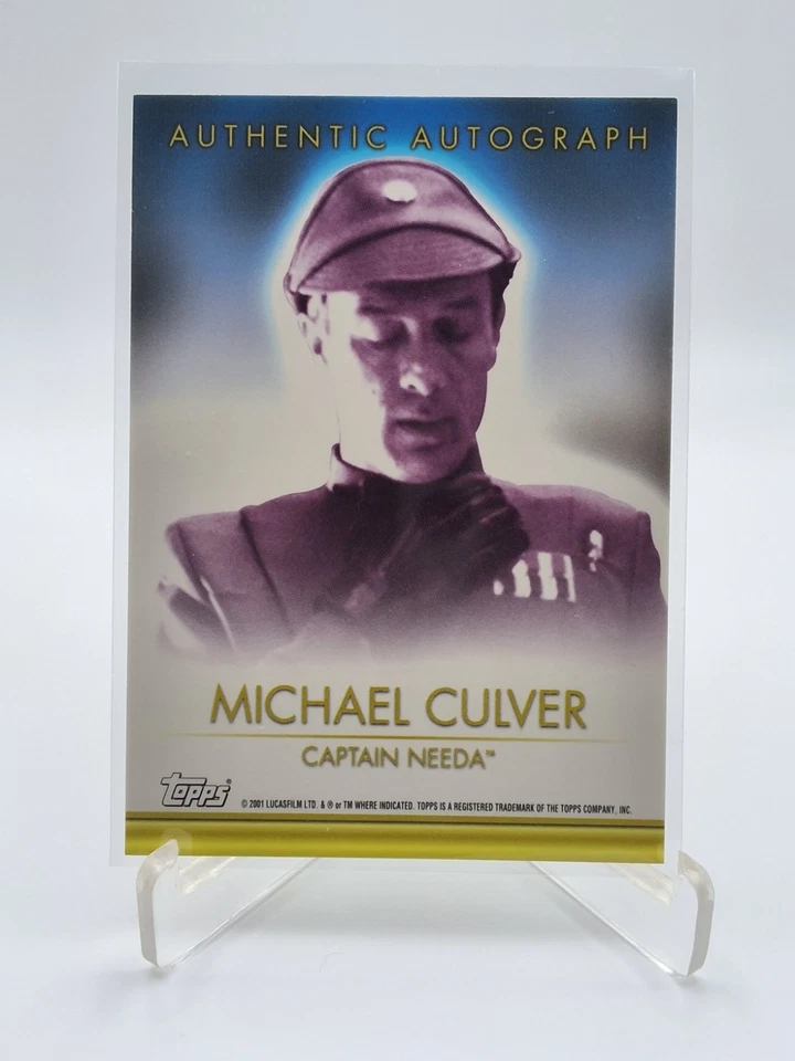 CAPTAIN NEEDA 2001 Topps "Star Wars Evolution" MICHAEL CULVER Auto "vintage" - Image 2 of 3