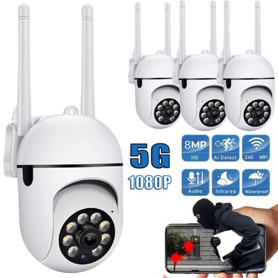 1-4X HD 1080P Wireless Wifi 5G Home Security IP Camera Smart Night Vision
