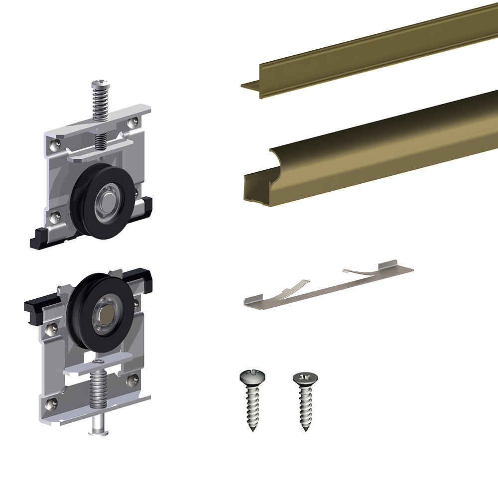 Kit porte de placard supplémentaire SLID'UP 220 fini les portes bloquées panneau 18 mm bronze