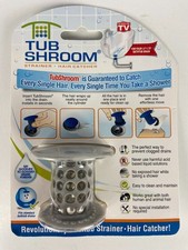 TubShroom Gray Hair Catcher Drain Protector Strainer, No Clogs for Bathtub