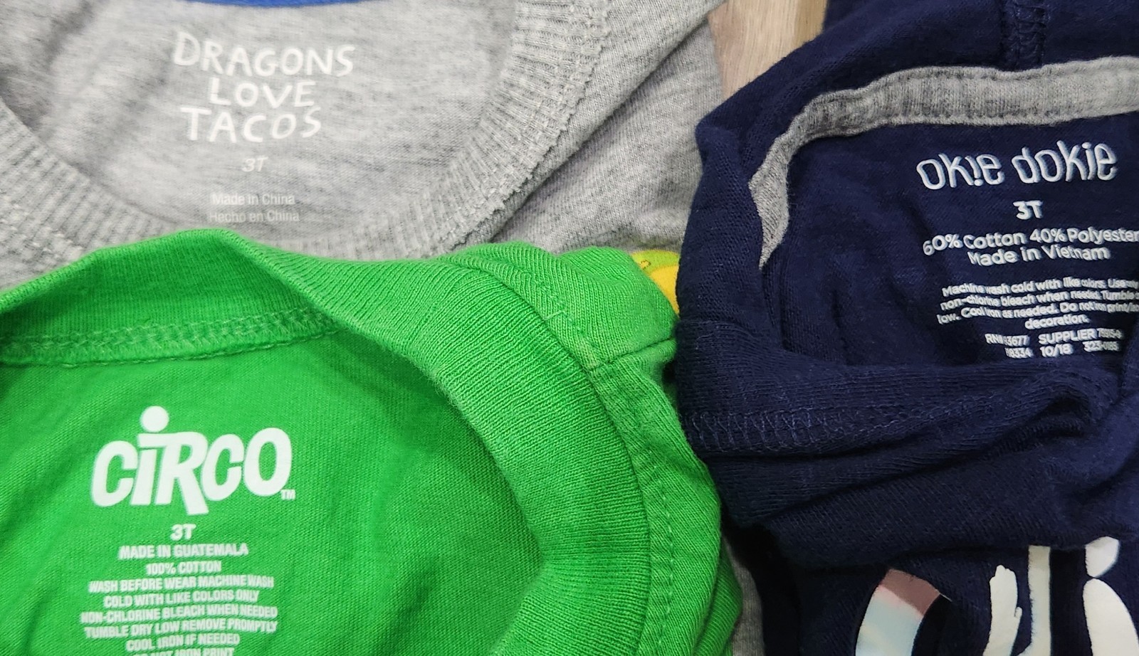Funny Food Kids Graphic Tees Shirts Size 3T (Lot Of 3) Tacos Nuggets image 6