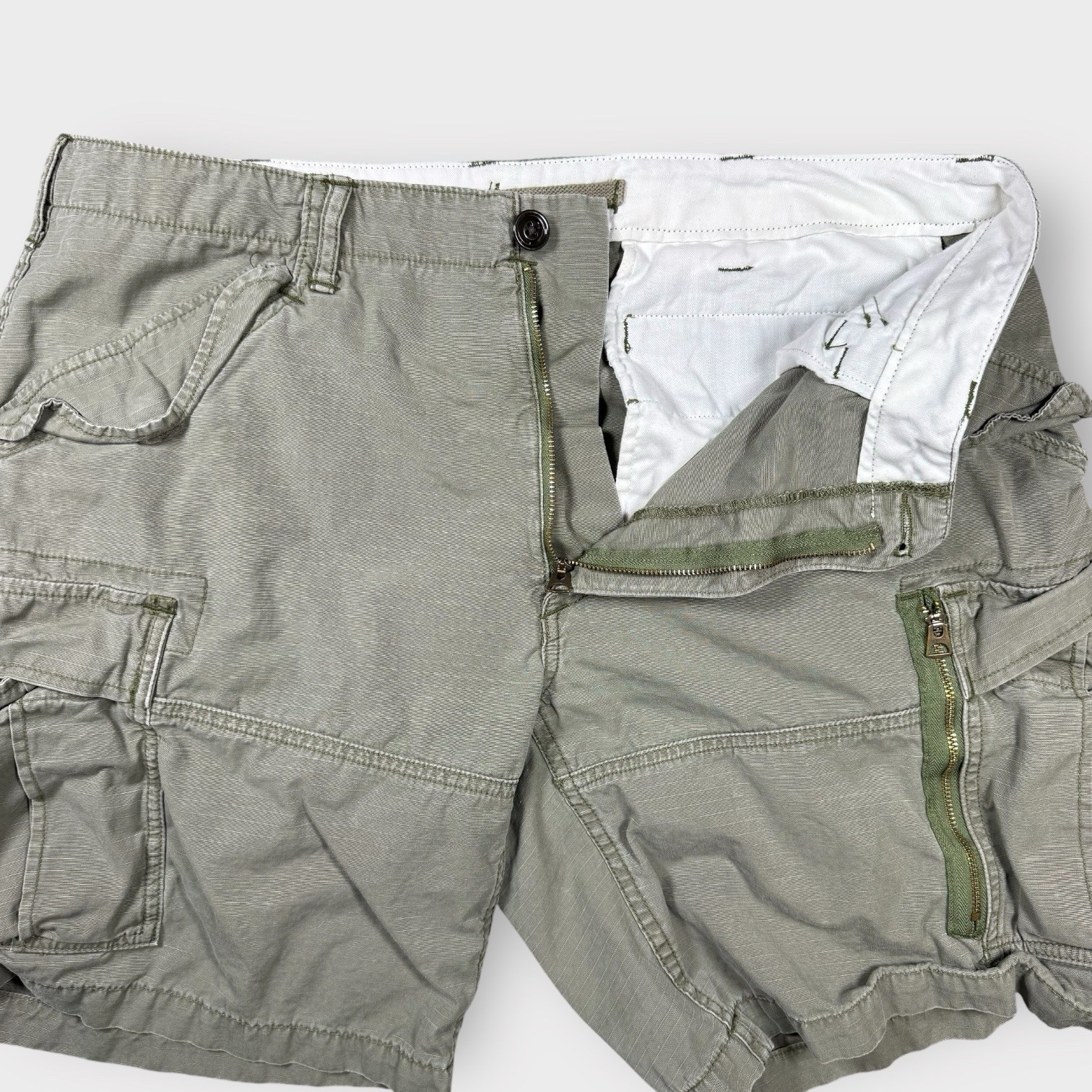 Polo Ralph Lauren Men’s 36 Green Ripstop Cargo Shorts Classic Fit 100% Cotton thumbnail 4