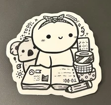 NEW The Coffee Monsterz Co. Minimal Koala Emoti Vinyl Sticker TCMC