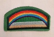 Retired Girl Scout Daisy BRIDGE TO BROWNIES Rainbow Uniform Patch Badge Arch
