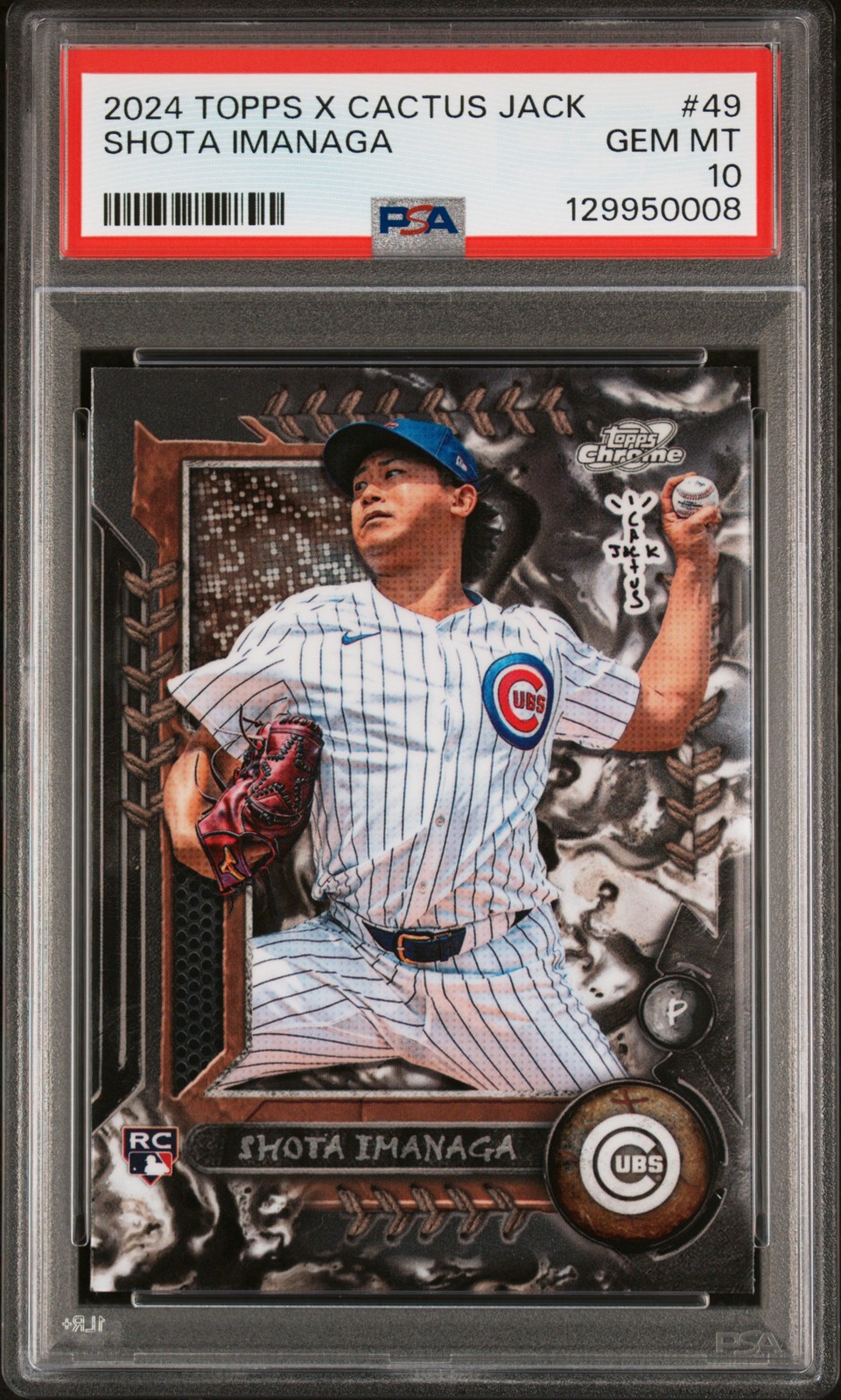 2024 TOPPS COSMIC CHROME X CACTUS JACK #49 SHOTA IMANAGA PSA 10