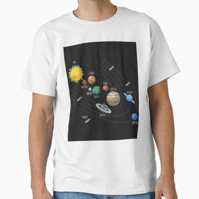 Solar System Planets Science Space Boys Girls STEM Kids T-Shirt