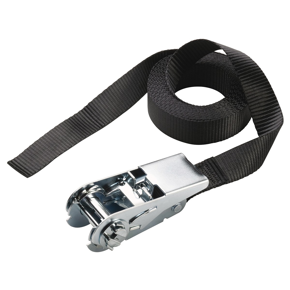 Sangle à cliquet Master Lock 3223EURDAT noire 2.5m pour fixation sûre de chargement