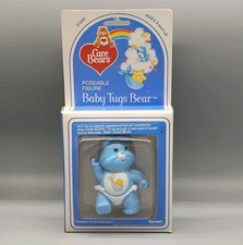 Vtg 1984 Care Bears BABY TUGS BEAR Poseable Figure Kenner #61240 in Box 3" Tall