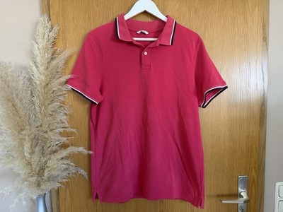C&A The Basics Herren Polohemd Gr. L pink unifarben Basic Poloshirt Kurzarm Top