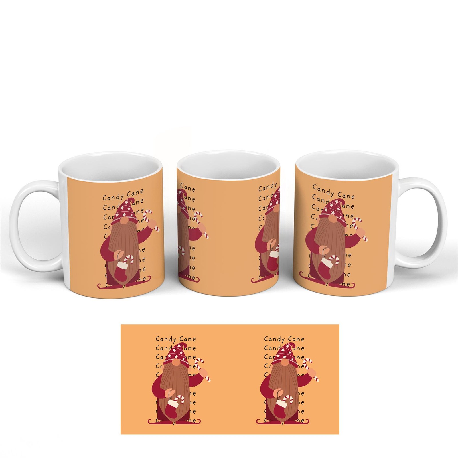 CANDY CANE CERAMIC CLASSIC MUG