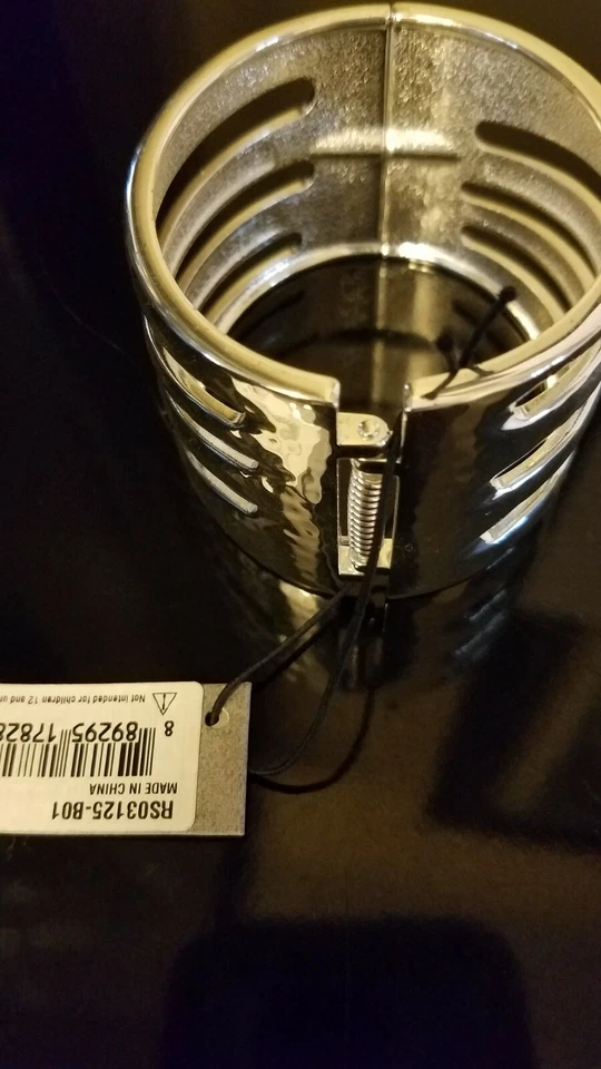 NUEVA HERMOSA RARA PULSERA PESADA ROBERT LEE MORRIS SOHO ACABADO ESPEJO Foto 4 de 4