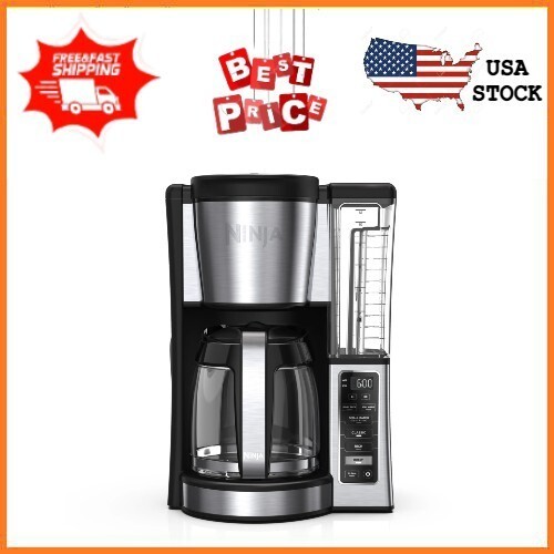 Ninja 12-Cup Stainless Steel Coffee Maker with Glass Carafe CE250-image