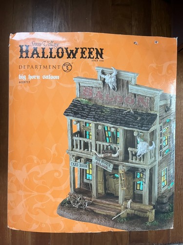 Department 56 Snow Village Halloween Big Horn Saloon 4028713 NEW IN BOX!