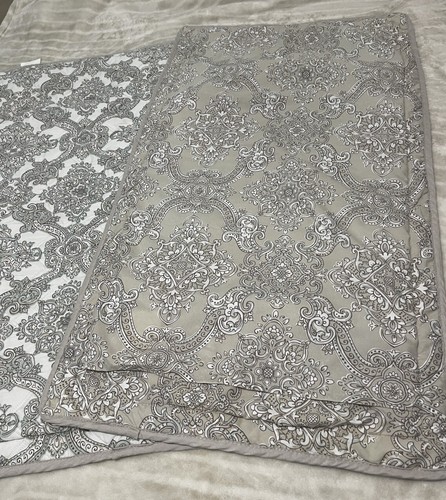 2 Quiled King Pillow Shams Cover 20 x 36 ich Multicolor Geometric Floral Paisly - Picture 6 of 12