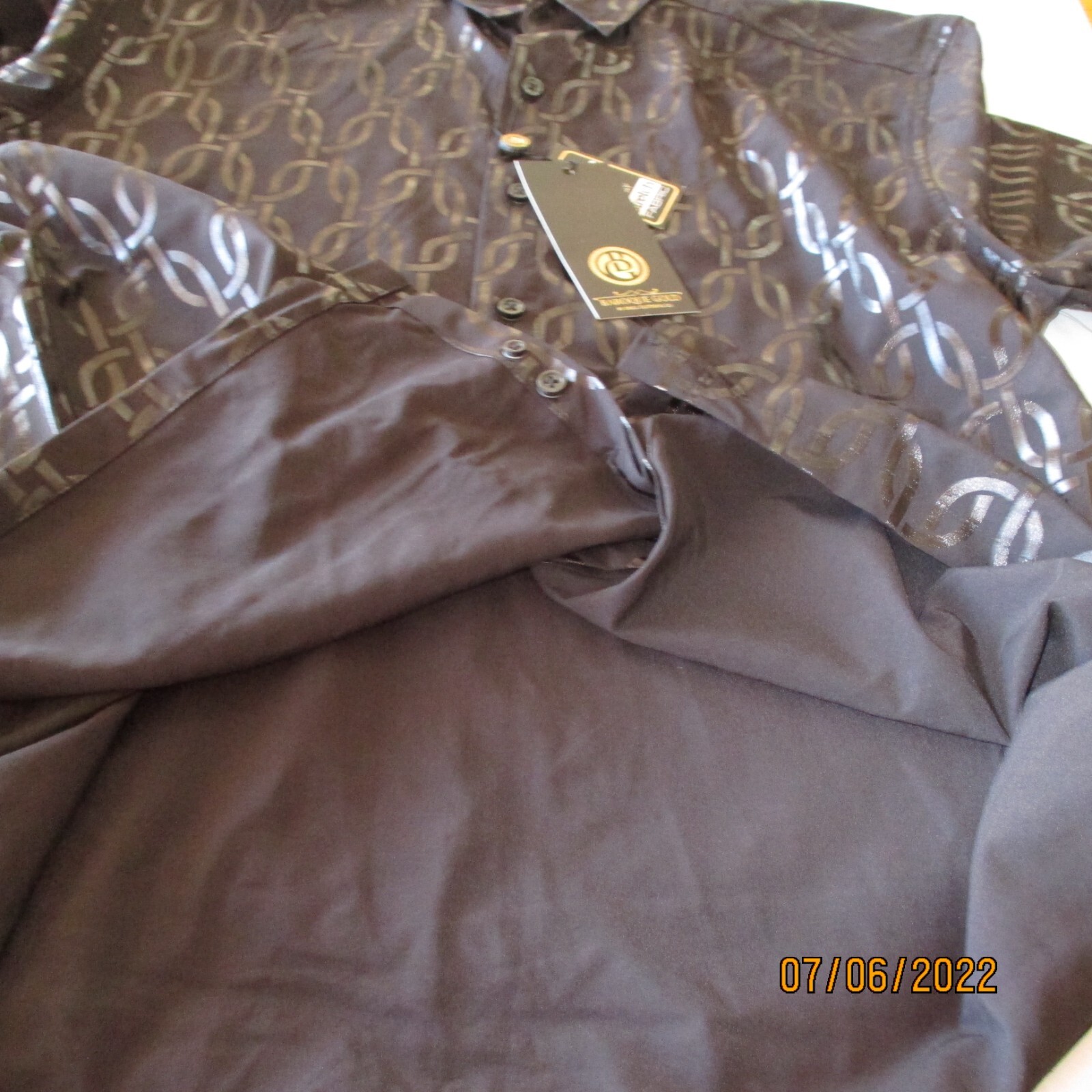 BAROQUE GOLD by Drill Clothing Co Elegant BLACK Silver Metallic SHIRT
