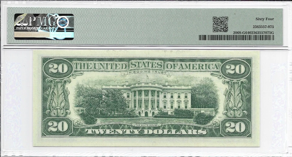 1969A $20 CHICAGO FRN. PMG Choice Uncirculated 64 Banknote. - Image 2 of 2