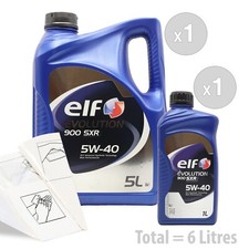 Car Engine Oil Service Kit / Pack 6 LITRES ELF Evolution 900 SXR 5w-40 6L 8.16 per litre