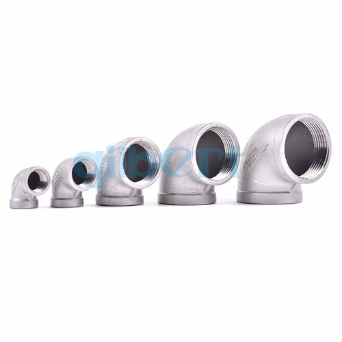 1/8" to 2" BSP Female 304 Stainless Steel 90 Degree Elbow Connector Pipe Fitting - Picture 3 of 29
