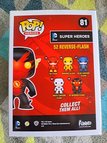 52 Reverse Flash Pop 81 -Funko Pop! Vinyl 2016 Vaulted Fugitive Toys+ Protector - Picture 4 of 9