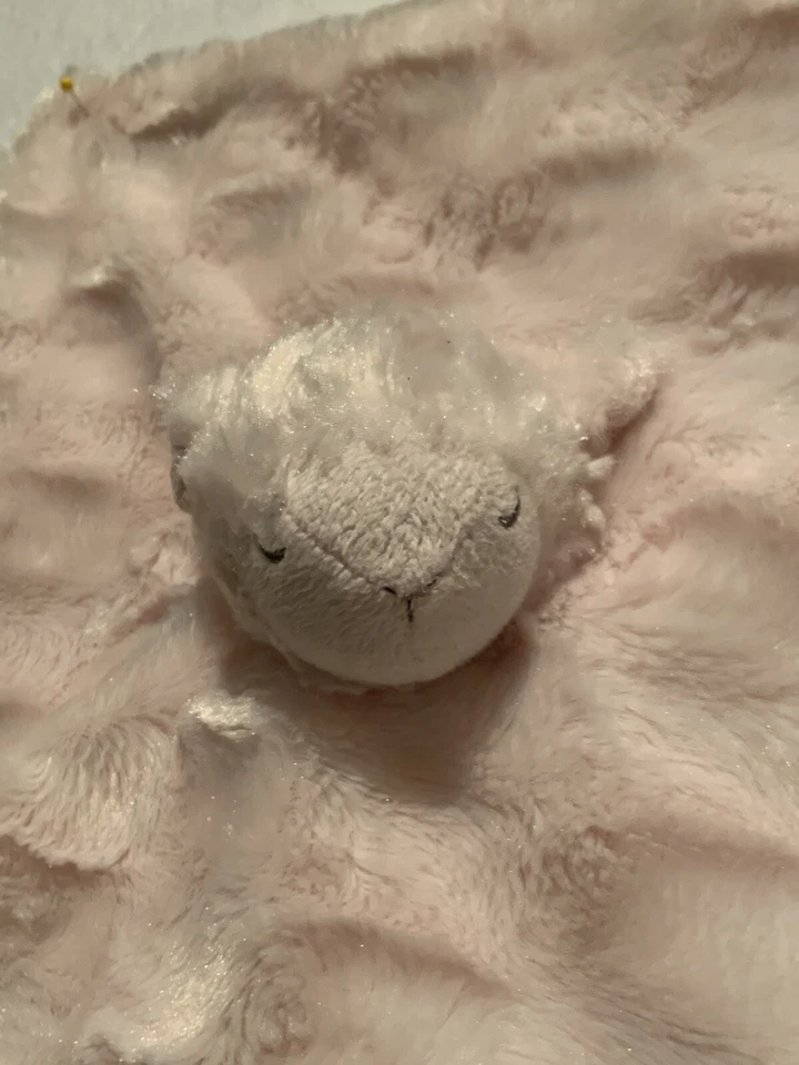 Плюшевое одеяло Blankets & Beyond Pink Lamb Sheep Lovey Security 13 дюймов - Изображение 2 из 4