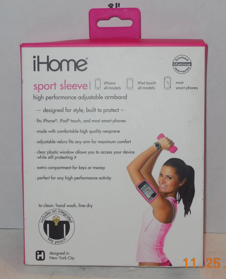 Funda deportiva rosa ihome para iPhone iPod y la mayoría de los teléfonos inteligentes Foto 2 de 3