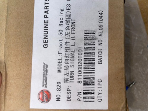 Keeway F-ACT FACT 50 FRONT LEFT INDICATOR 81100B20T001 ( BOX 42 ) - Picture 6 of 6