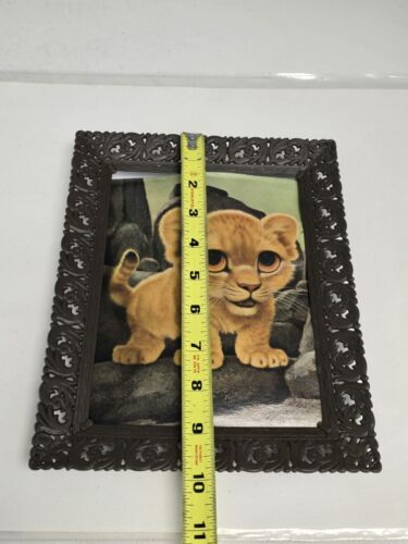 Vintage MCM 60s Big Eyes Sad Cat 10x8 Pity Kitty Gig Litho poster ( Damaged ) - Picture 2 of 7