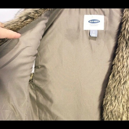 Old Navy Faux Fur Brown Vest Sz Small Petite NWOT~ Misses Women’s Open Front - 第 5/9 張圖片