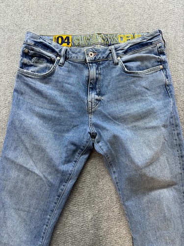 Superdry Men's Jeans 32x30 DAMAN 04 STRAIGHT Stretch Straight Blue Streetware