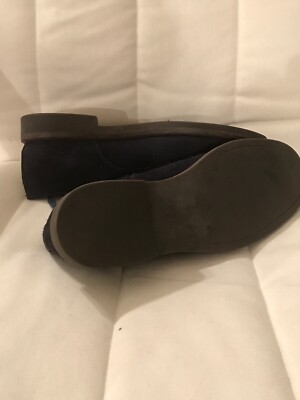 $190 DONALD J PLINER PLACIDO MENS NAVY BLUE SUEDE OXFORD  display picture 3